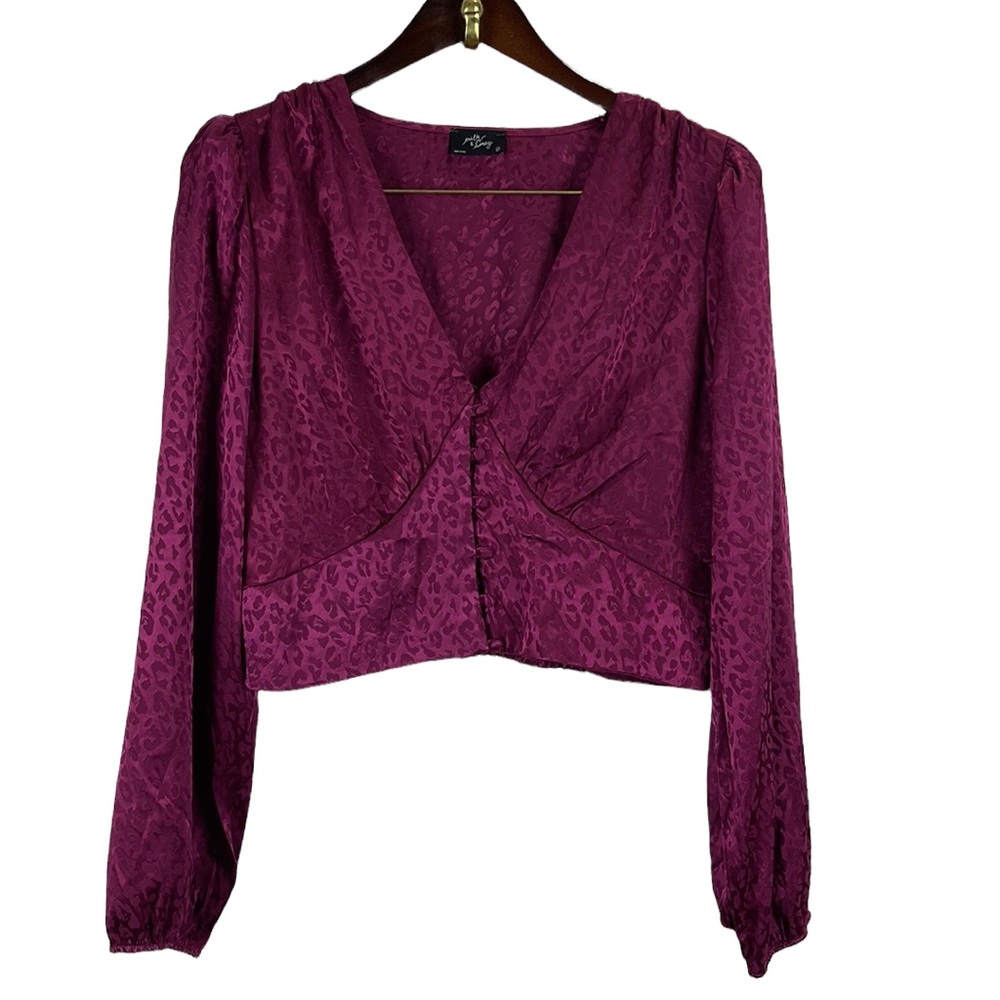 Milk and honey cropped long sleeve corset top